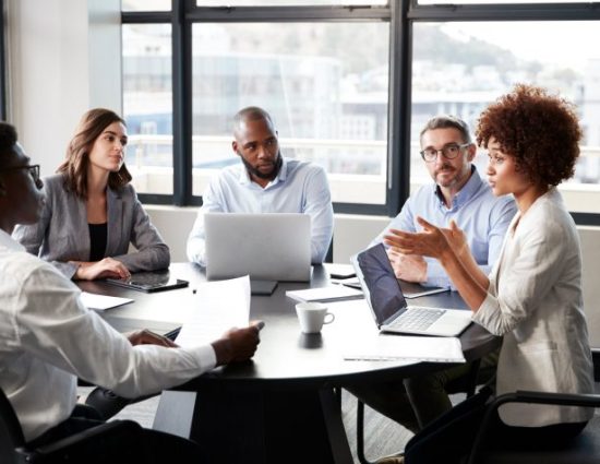 Business people having discussion in conference room