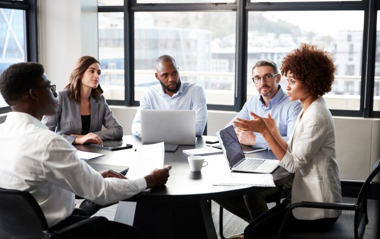 Business people having discussion in conference room