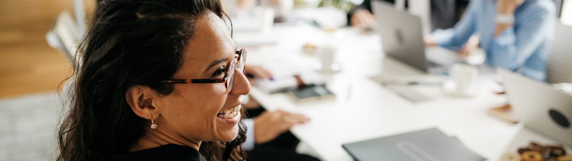 Young professional woman in a meeting