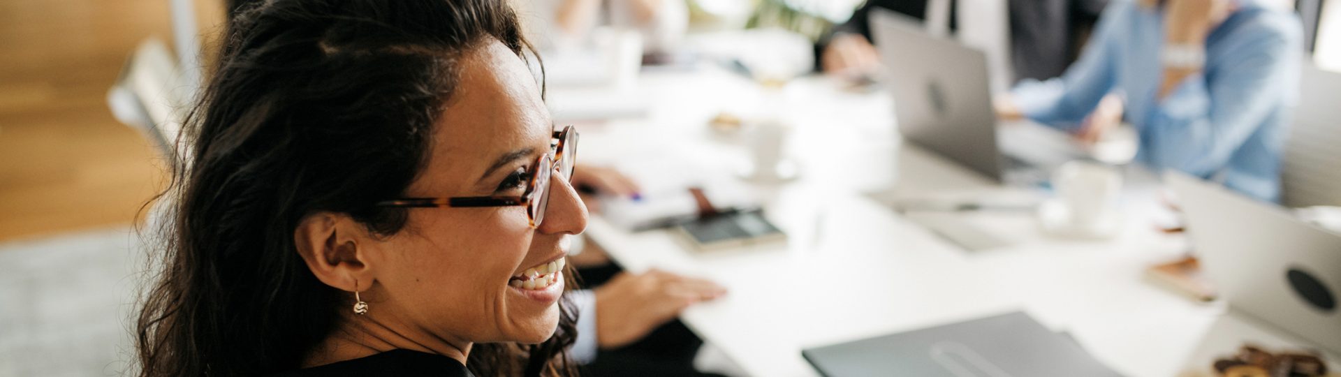 Young professional woman in a meeting