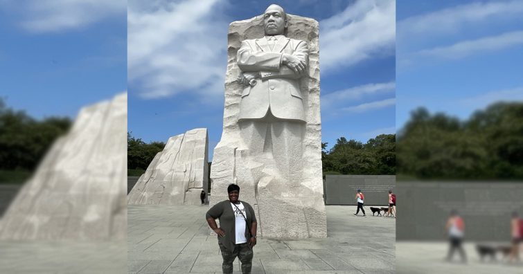 LaQuita at Dr King Memorial in DC