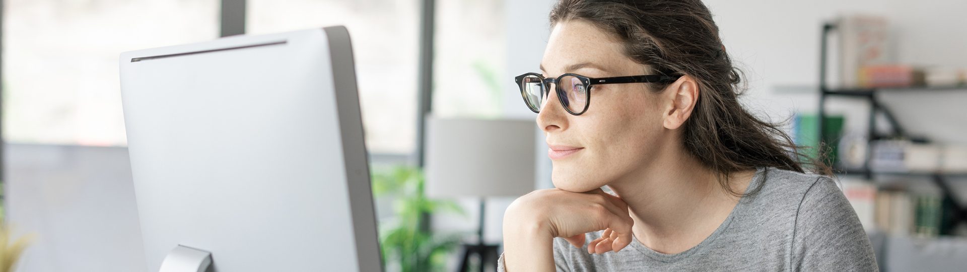 Woman working at computer