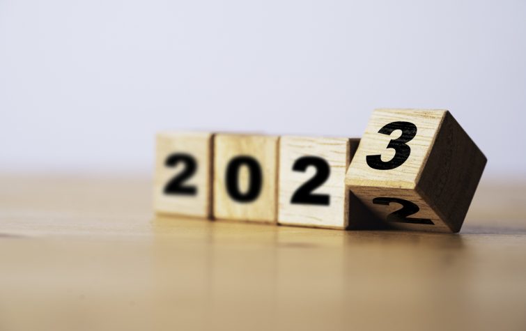 block calendar changing from 2022 to 2023