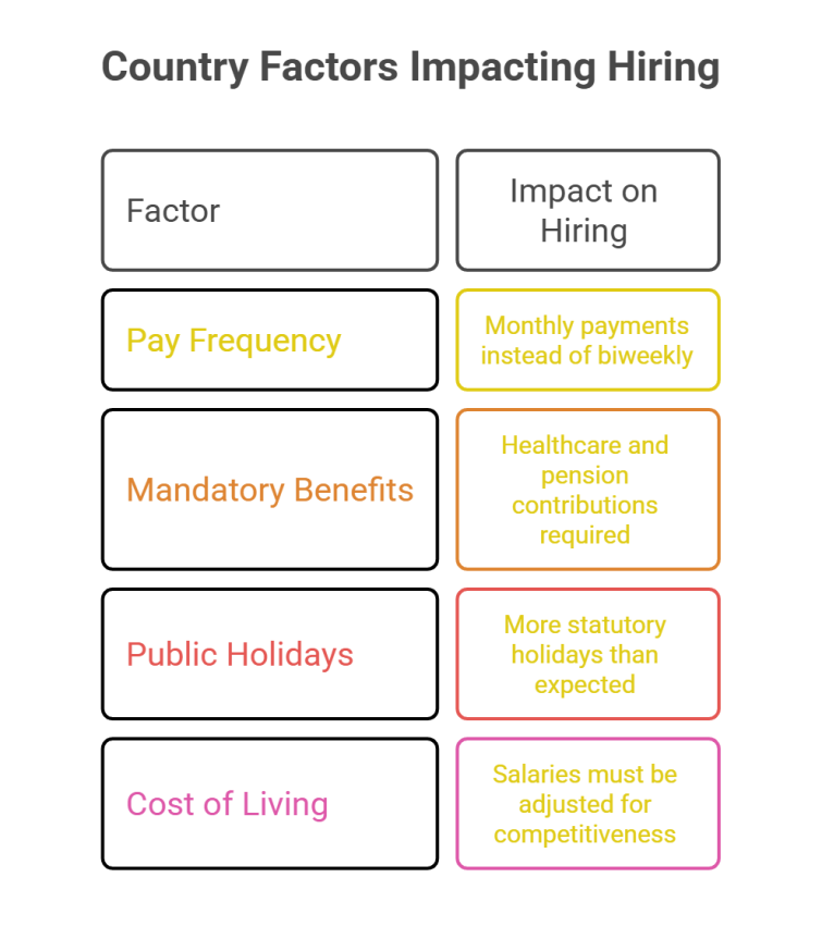 Country factors impacting hinring