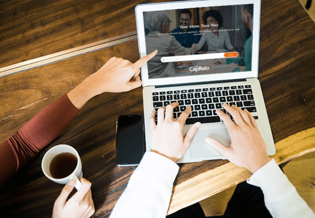 CapRelo Companion app giving relocating employees 24/7 mobile access to their relocation timeline and benefits