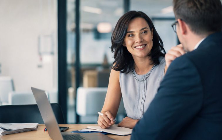 HR Professional Talking to Relocation Expert