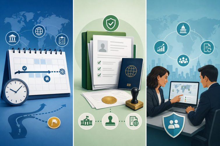 International visa processing timeline, immigration documents, and workforce planning for global employee transfers