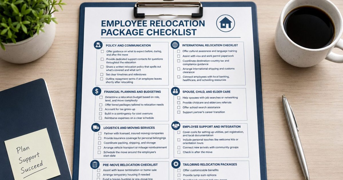 Relocation Package Invoice Employee Relocation Package Checklist | CapRelo